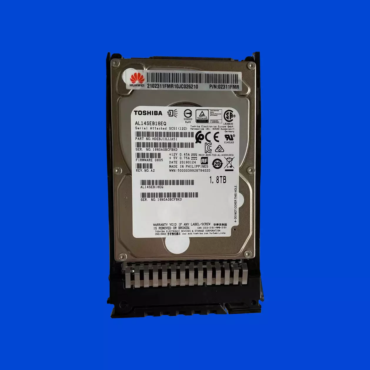 Huawei 02311FMR 1.8TB 10K 12G SFF SAS Hard Disk Drive