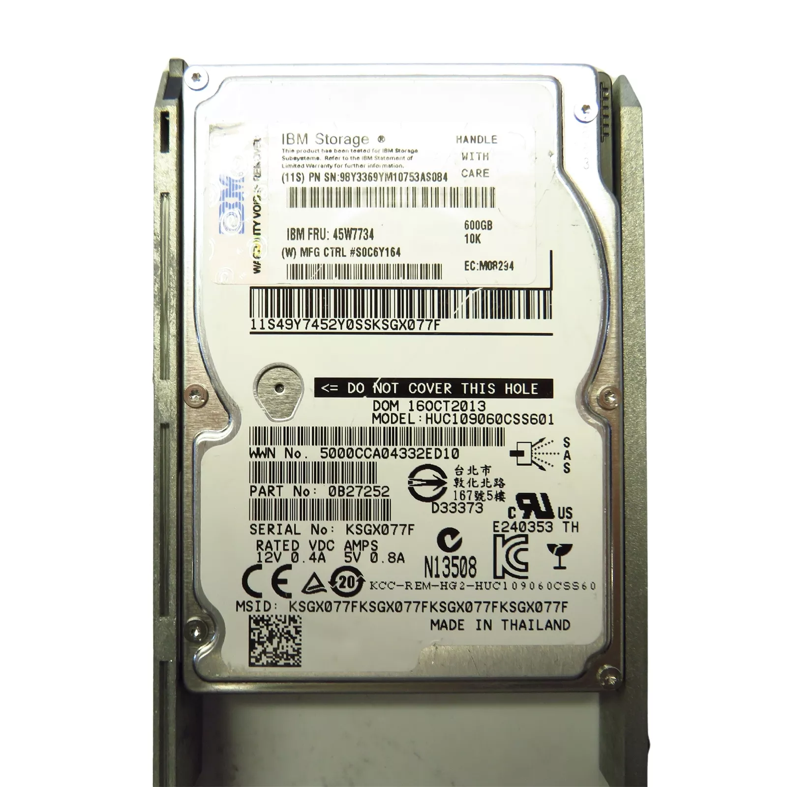 IBM 45W7734 600GB 10K RPM 2.5